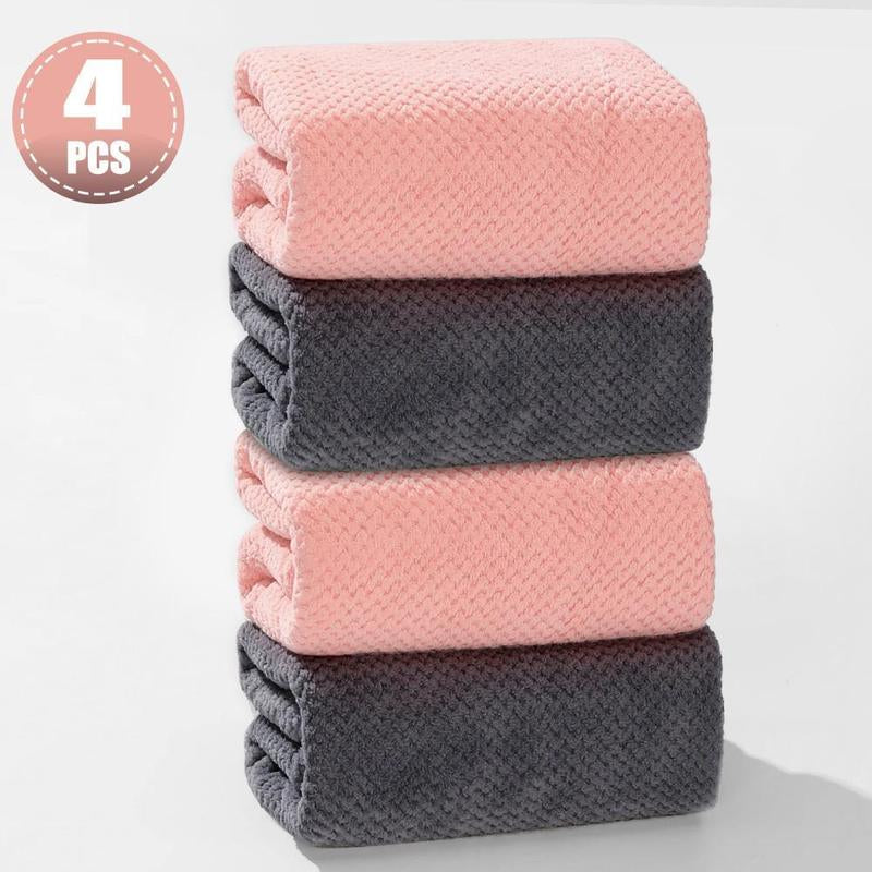 4 Pack Oversized Bath Towels Set - 35"X70" Extra Large Super Absorbent Quick-Drying Microfiber - Ultra Soft Bath Sheets for Spa, Gym, Travel & Home - Perfect Gift for Valentine'S Day, Family & Fitness Lovers