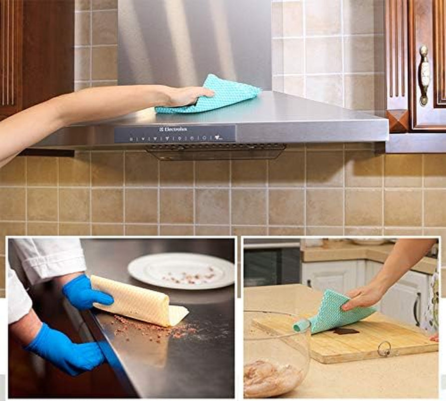 Reusable Handi Wipes Disposable Cleaning Cloths Dish Towels and Dish Cloths Reusable Towels,Handy Cleaning Wipes, 50 Count/Pack,Blue