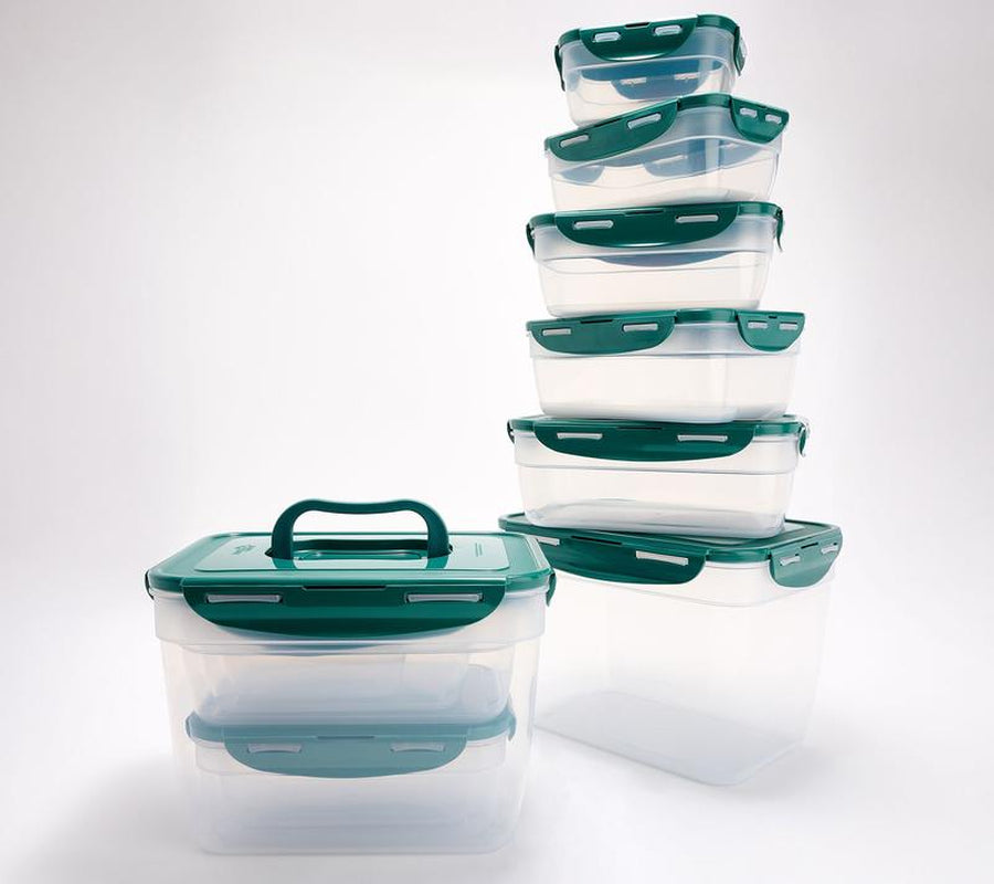 Locknlock 12-Pc Nestable Rectangle Storage Set W/ (2) Handle Lids