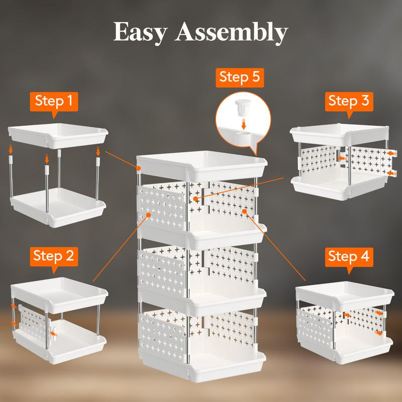 Lifewit Stackable Storage Bins Baskets for Closet, Playroom, Kitchen, Food & Pantry Organization, Large Capacity Storage Containers