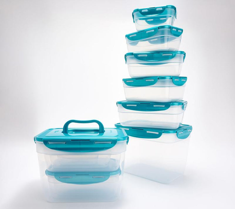 Locknlock 12-Pc Nestable Rectangle Storage Set W/ (2) Handle Lids