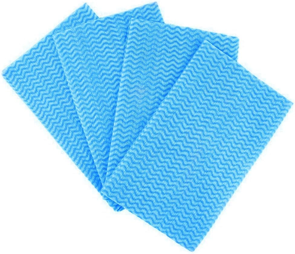 Reusable Handi Wipes Disposable Cleaning Cloths Dish Towels and Dish Cloths Reusable Towels,Handy Cleaning Wipes, 50 Count/Pack,Blue