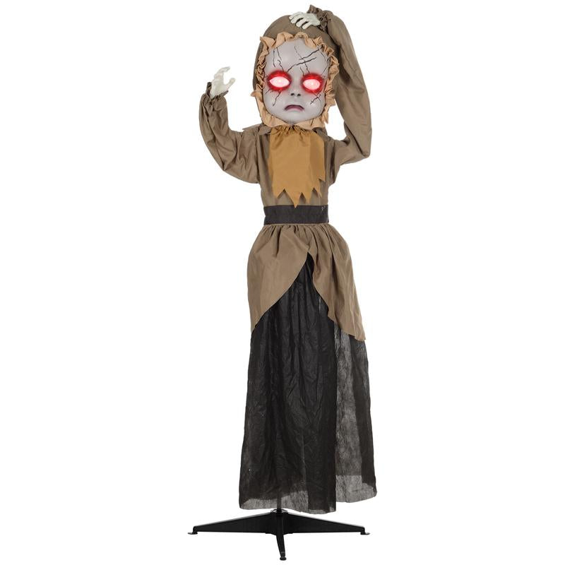 Halloween Decorations Life Size Outdoor Ghost/Clown/Witch, Sound and Motion Activated Animated Prop Animatronic Decor with Light up Eyes, Spooky Sound