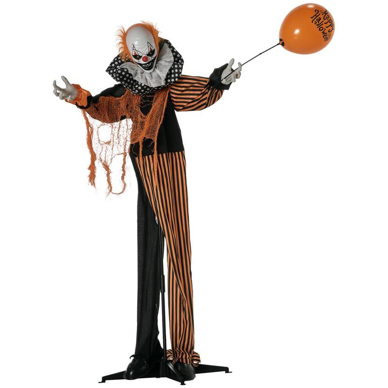 Halloween Decorations Life Size Outdoor Ghost/Clown/Witch, Sound and Motion Activated Animated Prop Animatronic Decor with Light up Eyes, Spooky Sound