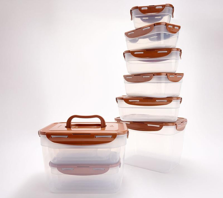 Locknlock 12-Pc Nestable Rectangle Storage Set W/ (2) Handle Lids