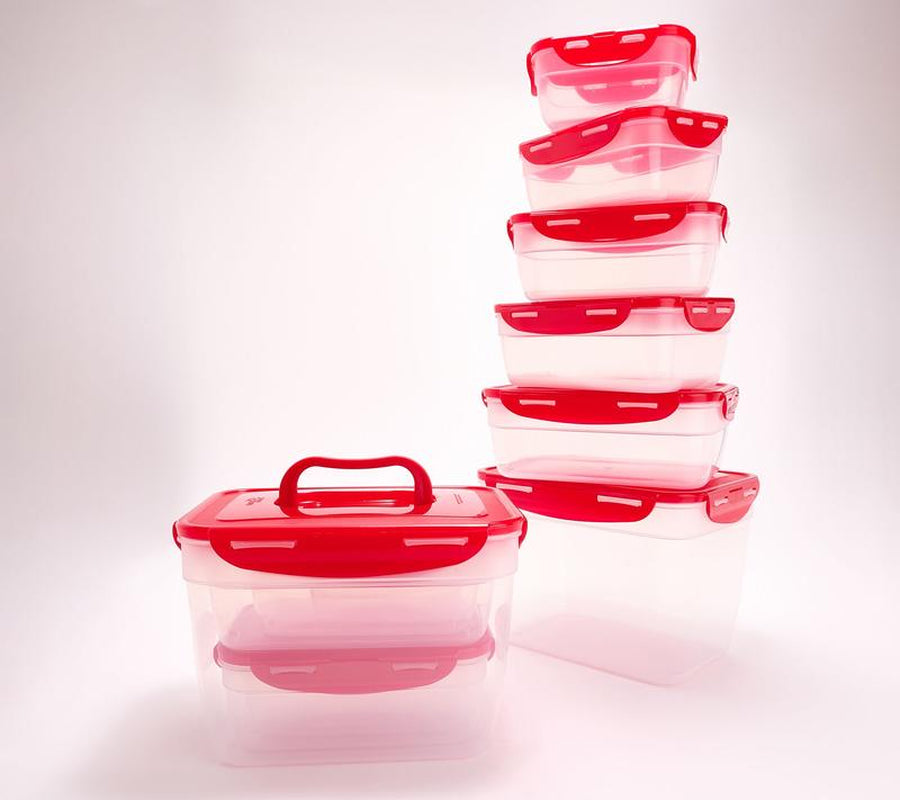 Locknlock 12-Pc Nestable Rectangle Storage Set W/ (2) Handle Lids