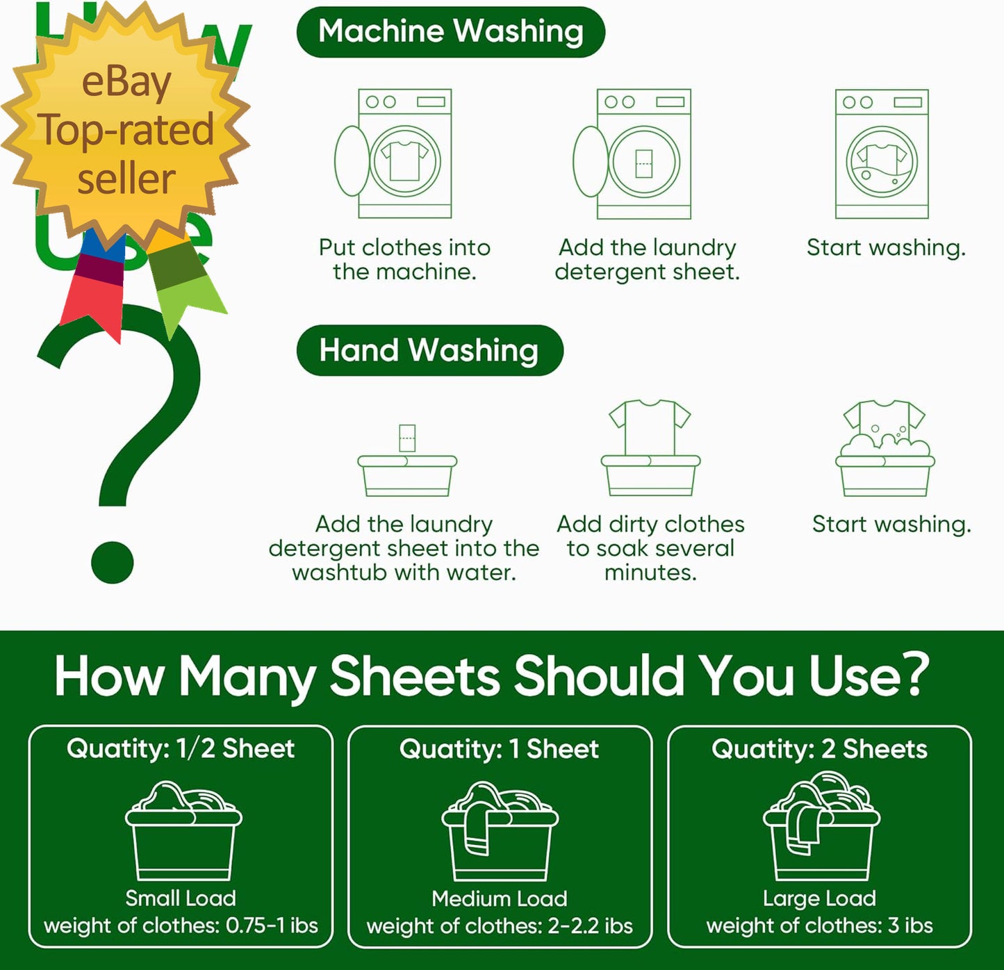 Travel Laundry Detergent Sheets 300 Loads Eco-Friendly Washing Detergent Sheets