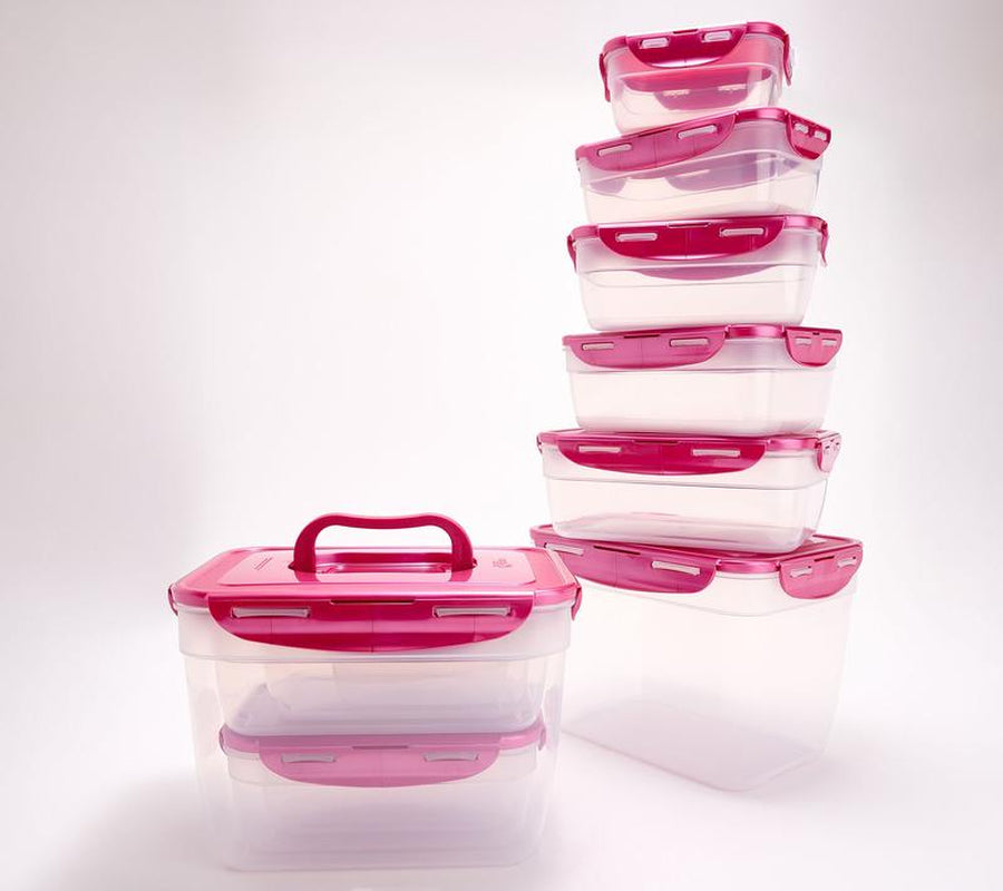 Locknlock 12-Pc Nestable Rectangle Storage Set W/ (2) Handle Lids