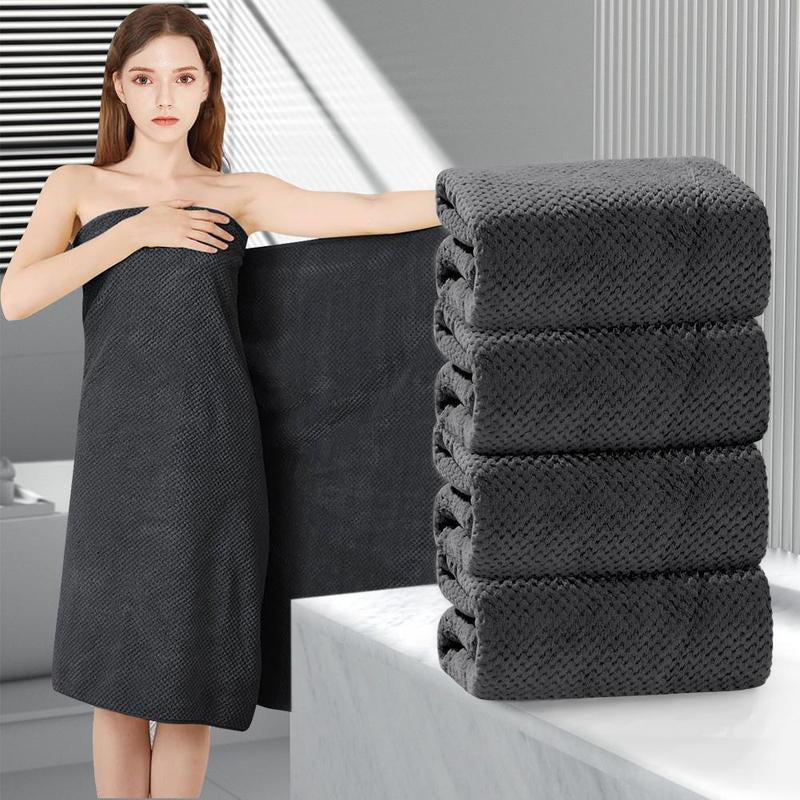 4 Pack Oversized Bath Towels Set - 35"X70" Extra Large Super Absorbent Quick-Drying Microfiber - Ultra Soft Bath Sheets for Spa, Gym, Travel & Home - Perfect Gift for Valentine'S Day, Family & Fitness Lovers