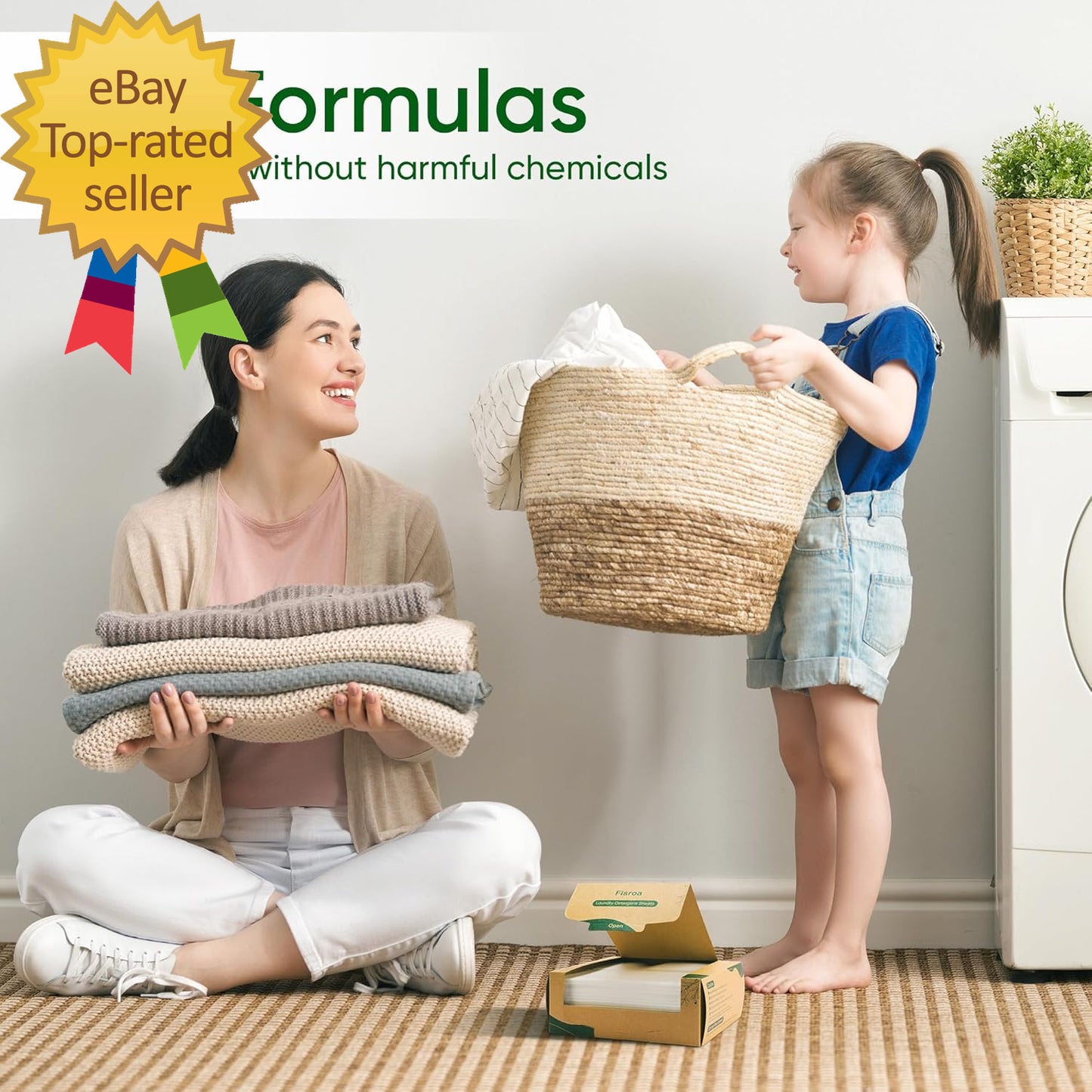 Travel Laundry Detergent Sheets 300 Loads Eco-Friendly Washing Detergent Sheets