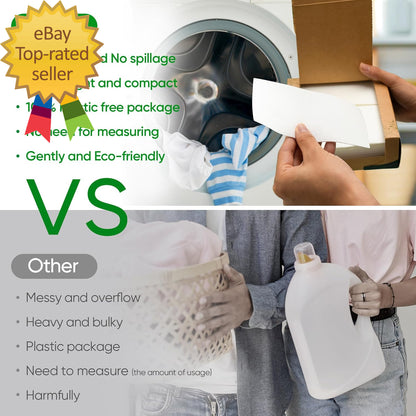 Travel Laundry Detergent Sheets 300 Loads Eco-Friendly Washing Detergent Sheets