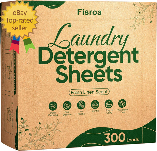Travel Laundry Detergent Sheets 300 Loads Eco-Friendly Washing Detergent Sheets