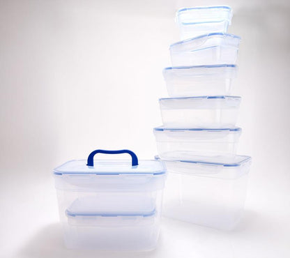 Locknlock 12-Pc Nestable Rectangle Storage Set W/ (2) Handle Lids