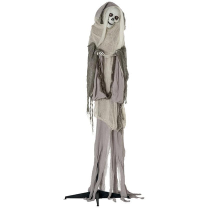 Halloween Decorations Life Size Outdoor Ghost/Clown/Witch, Sound and Motion Activated Animated Prop Animatronic Decor with Light up Eyes, Spooky Sound