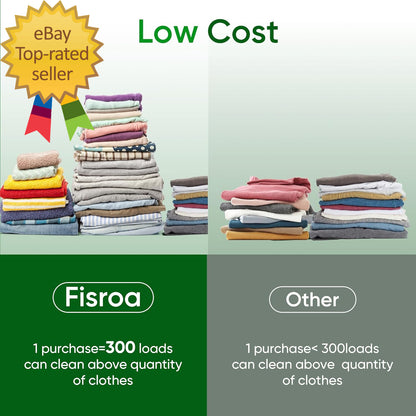 Travel Laundry Detergent Sheets 300 Loads Eco-Friendly Washing Detergent Sheets