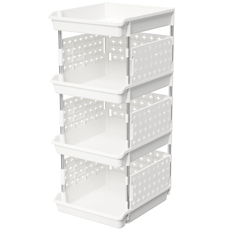 Lifewit Stackable Storage Bins Baskets for Closet, Playroom, Kitchen, Food & Pantry Organization, Large Capacity Storage Containers