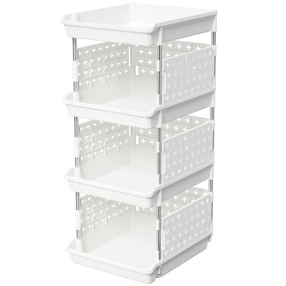 Lifewit Stackable Storage Bins Baskets for Closet, Playroom, Kitchen, Food & Pantry Organization, Large Capacity Storage Containers