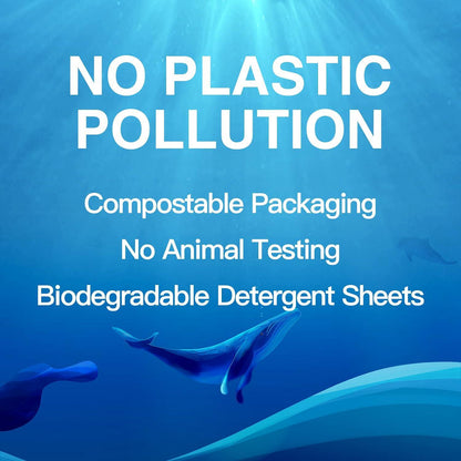 Binbata Laundry Detergent Sheets, 200 Loads Hypoallergenic Eco-Friendly