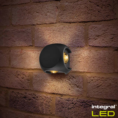 Crosscube 4-Way Outdoor Wall Light, 2 Pack